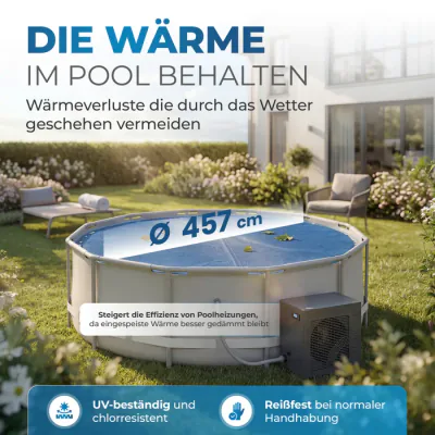 Keeping the heat in the pool, diameter 457 centimeters